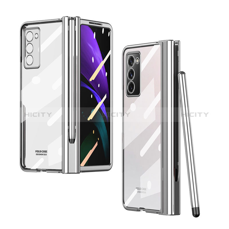 Cover Crystal Trasparente Rigida Cover H03 per Samsung Galaxy Z Fold2 5G Argento