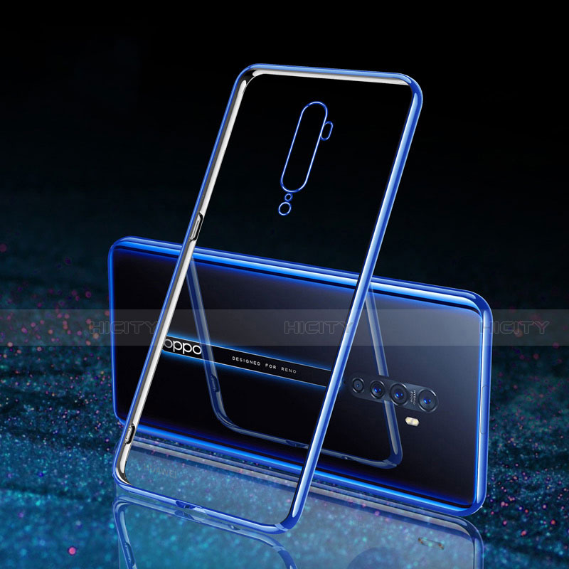 Cover Crystal Trasparente Rigida Cover H04 per Oppo Reno2 Blu