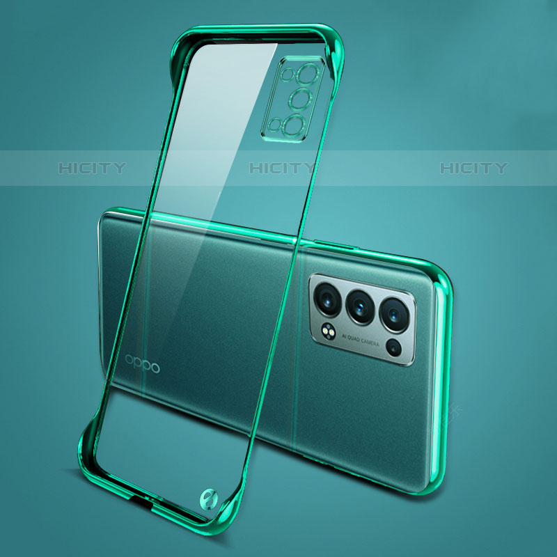 Cover Crystal Trasparente Rigida Cover H04 per Oppo Reno6 Pro 5G Verde