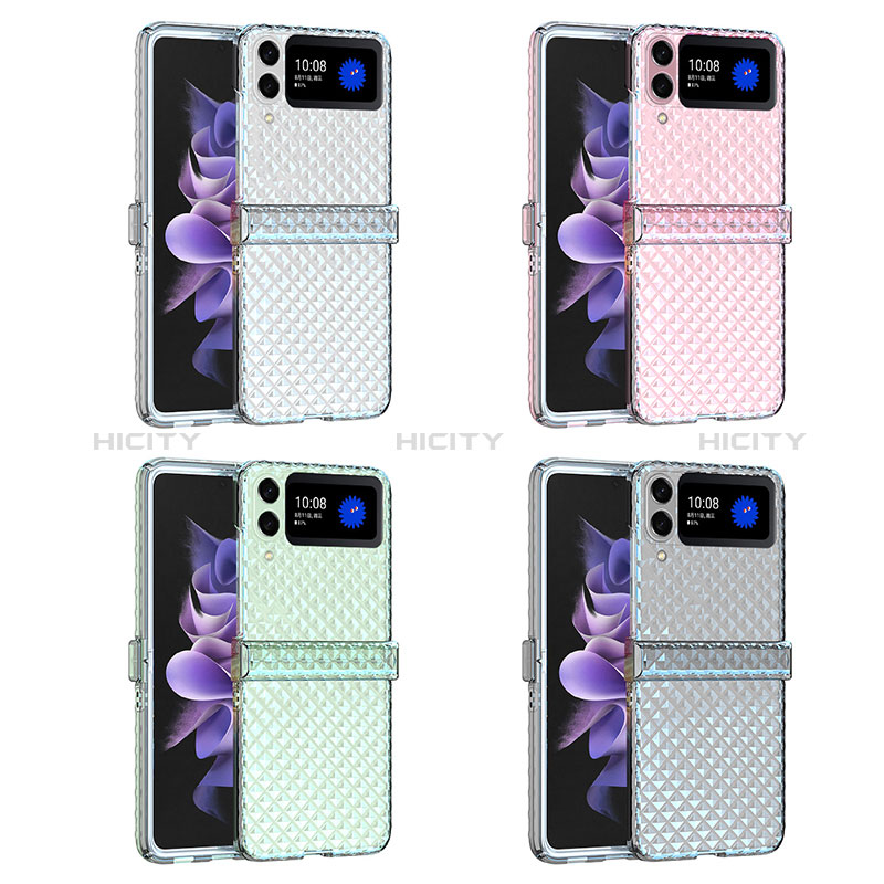 Cover Crystal Trasparente Rigida Cover H04 per Samsung Galaxy Z Flip3 5G