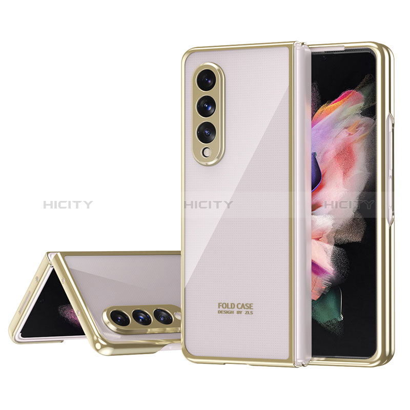 Cover Crystal Trasparente Rigida Cover H04 per Samsung Galaxy Z Fold3 5G Oro