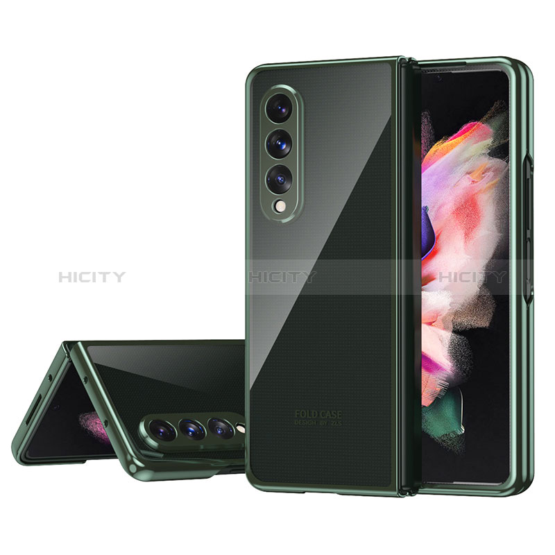 Cover Crystal Trasparente Rigida Cover H04 per Samsung Galaxy Z Fold3 5G Verde