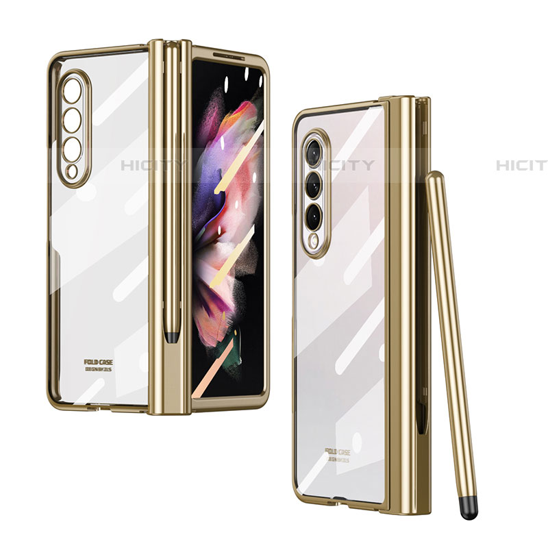 Cover Crystal Trasparente Rigida Cover H07 per Samsung Galaxy Z Fold4 5G Oro