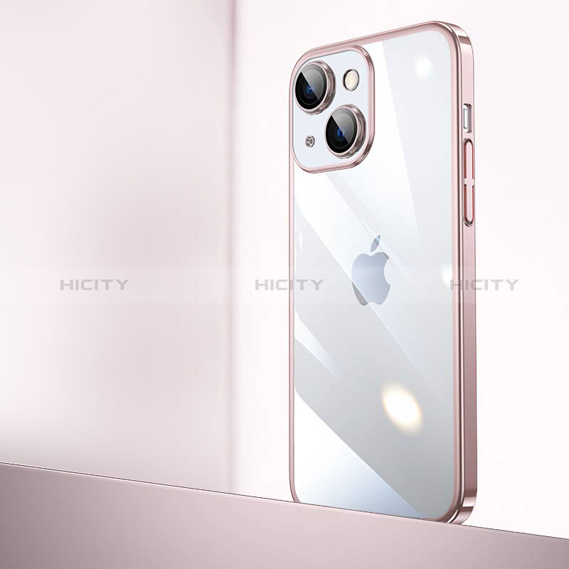 Cover Crystal Trasparente Rigida Cover QC2 per Apple iPhone 13 Oro Rosa