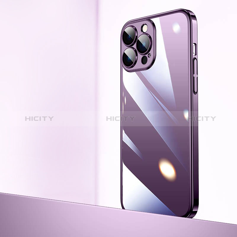 Cover Crystal Trasparente Rigida Cover QC2 per Apple iPhone 14 Pro Viola