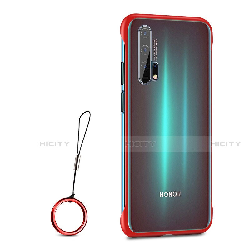 Cover Crystal Trasparente Rigida Cover S01 per Huawei Honor 20 Pro Rosso