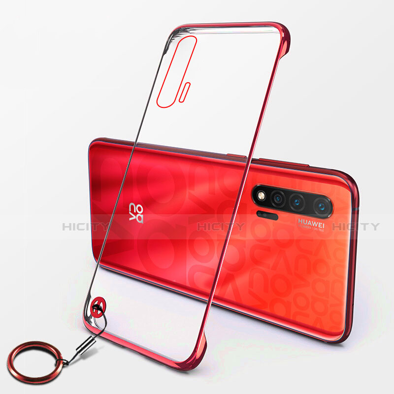 Cover Crystal Trasparente Rigida Cover S01 per Huawei Nova 6 5G Rosso