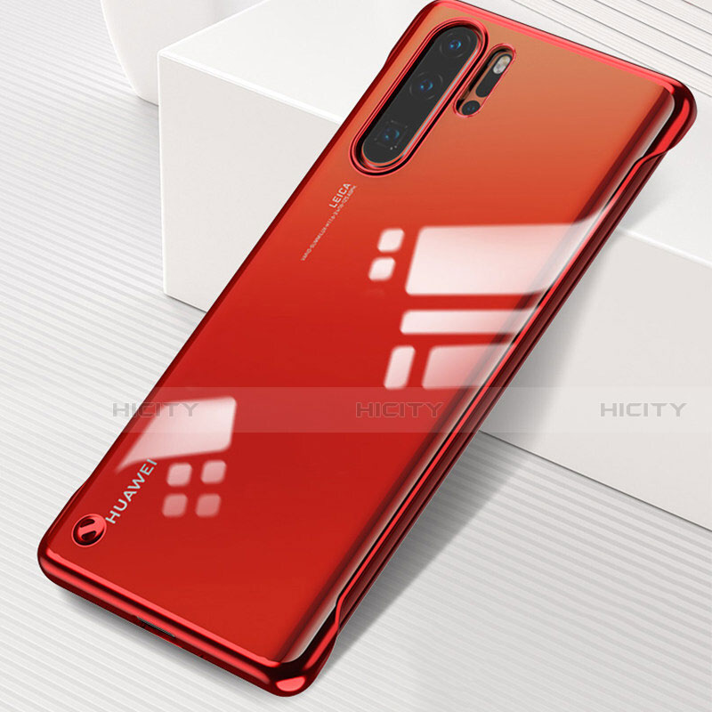 Cover Crystal Trasparente Rigida Cover S01 per Huawei P30 Pro New Edition Rosso