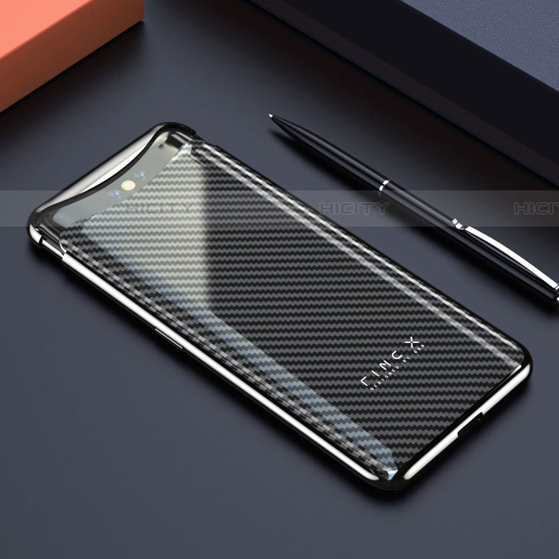 Cover Crystal Trasparente Rigida Cover S01 per Oppo Find X Super Flash Edition Nero