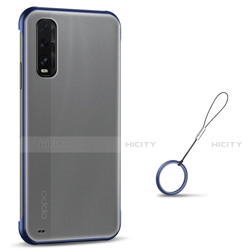 Cover Crystal Trasparente Rigida Cover S01 per Oppo Find X2 Blu