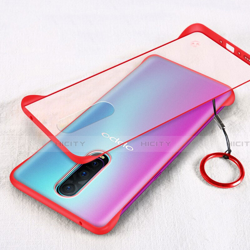 Cover Crystal Trasparente Rigida Cover S01 per Oppo R17 Pro Rosso