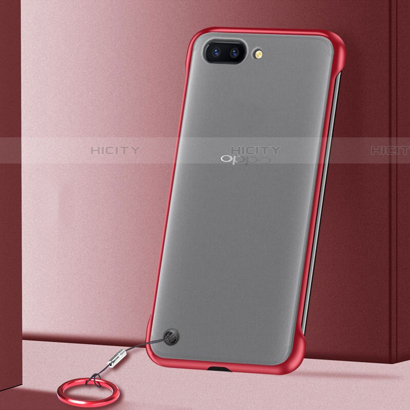 Cover Crystal Trasparente Rigida Cover S01 per Oppo RX17 Neo Rosso