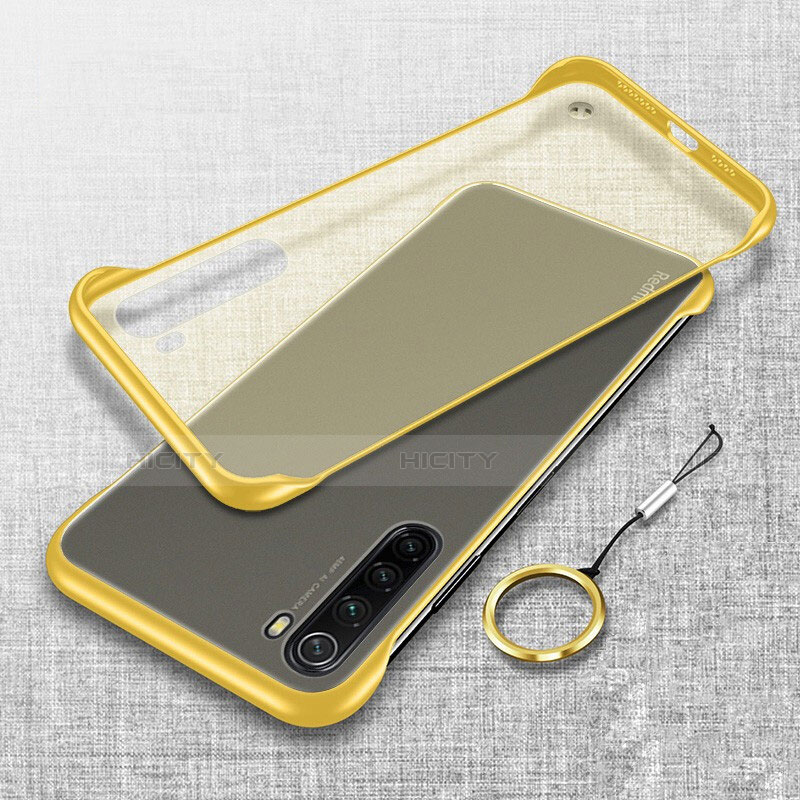 Cover Crystal Trasparente Rigida Cover S01 per Xiaomi Redmi Note 8 (2021) Giallo