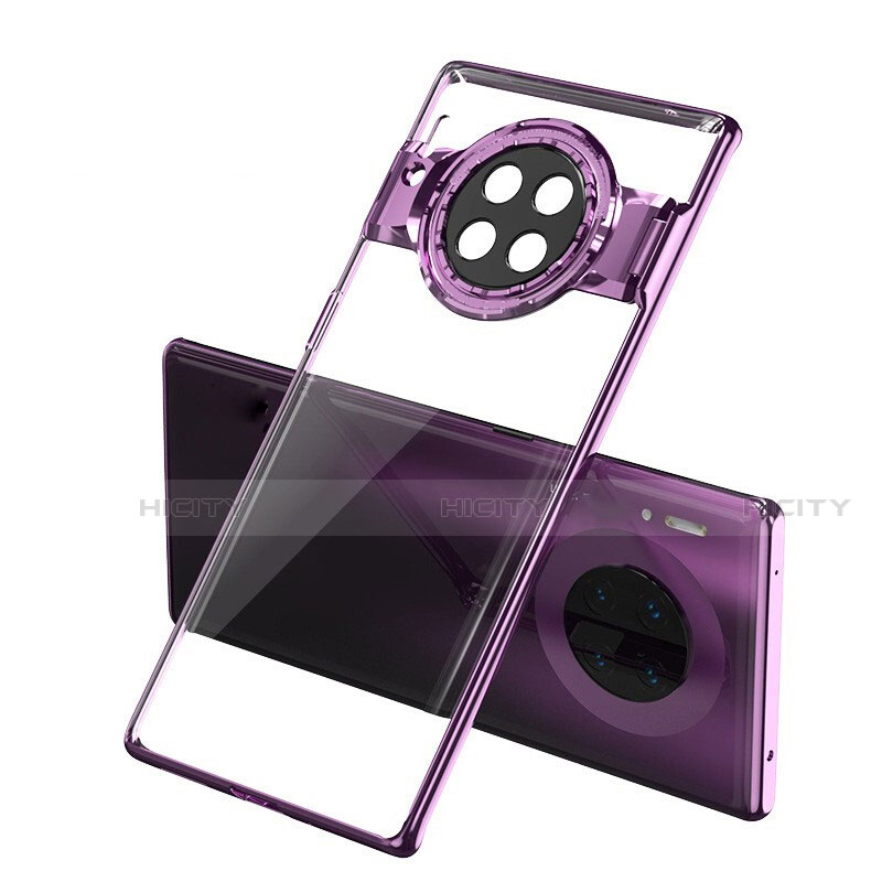 Cover Crystal Trasparente Rigida Cover S02 per Huawei Mate 30E Pro 5G Viola