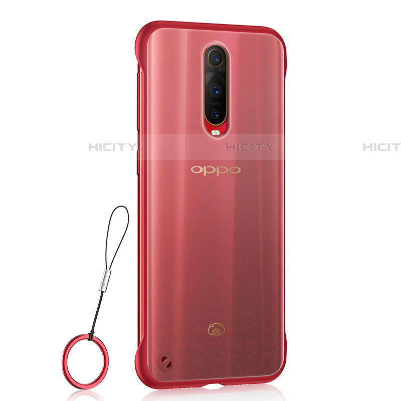 Cover Crystal Trasparente Rigida Cover S02 per Oppo RX17 Pro Rosso