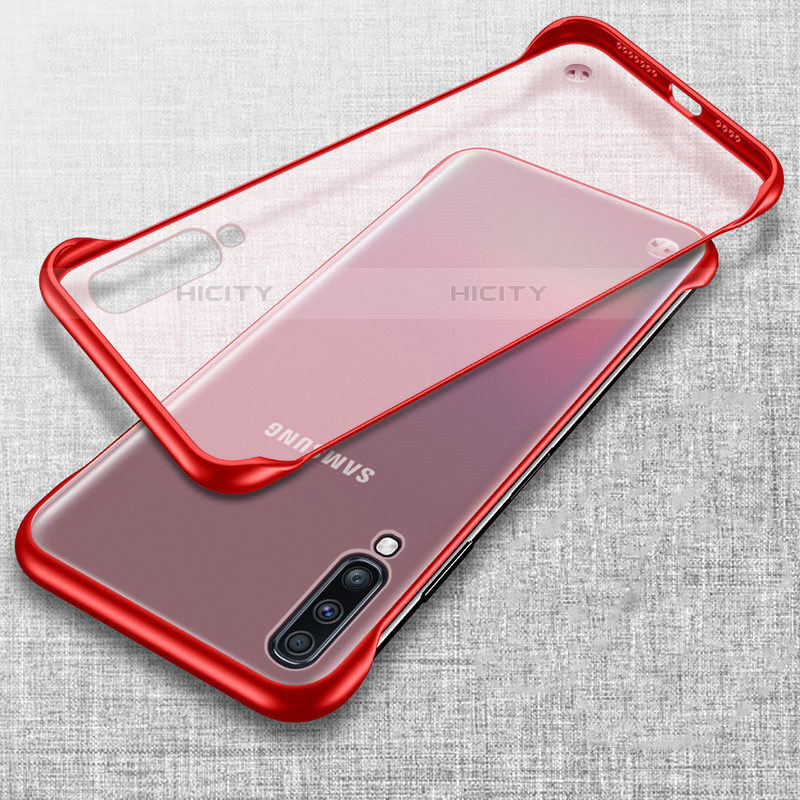 Cover Crystal Trasparente Rigida Cover S02 per Samsung Galaxy A70 Rosso