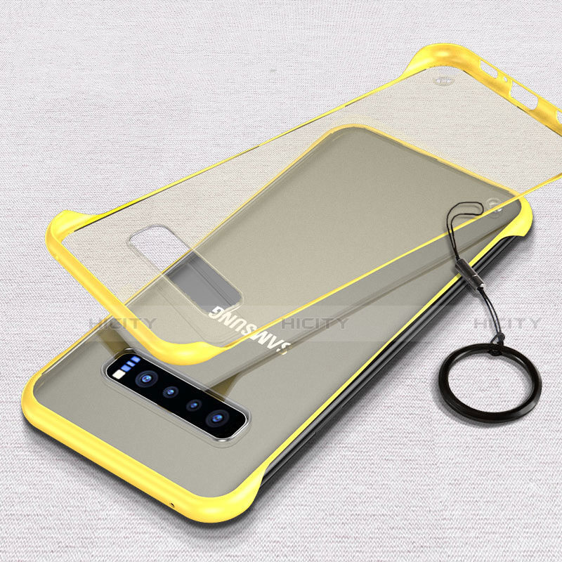 Cover Crystal Trasparente Rigida Cover S02 per Samsung Galaxy S10 5G Giallo