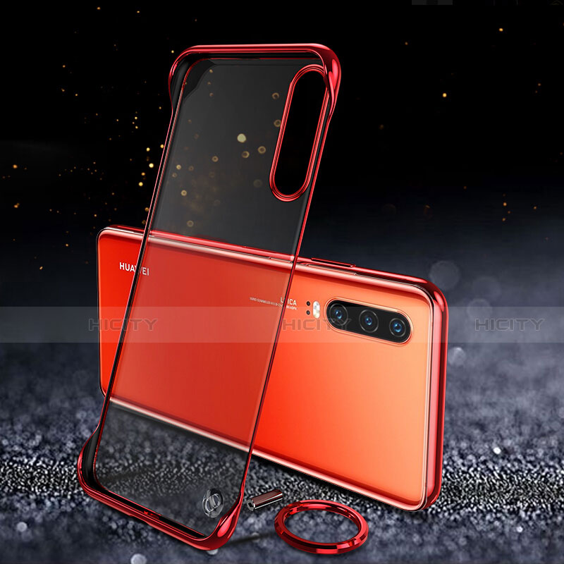 Cover Crystal Trasparente Rigida Cover S03 per Huawei P30 Rosso