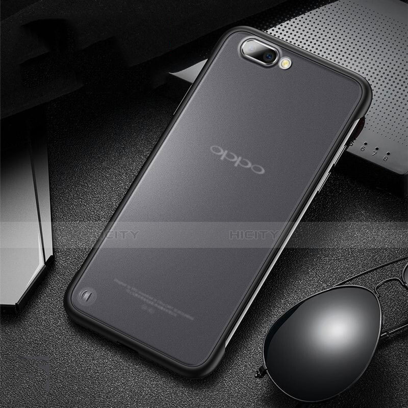 Cover Crystal Trasparente Rigida Cover S03 per Oppo R17 Neo Nero