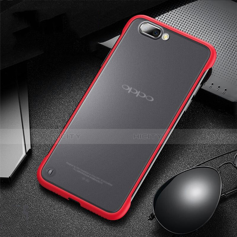 Cover Crystal Trasparente Rigida Cover S03 per Oppo R17 Neo Rosso