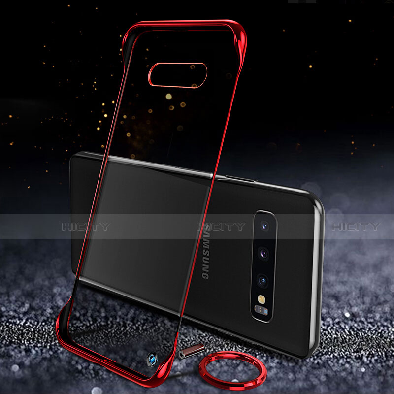 Cover Crystal Trasparente Rigida Cover S03 per Samsung Galaxy S10 5G Rosso