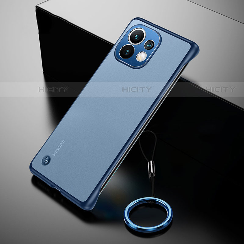 Cover Crystal Trasparente Rigida Cover S03 per Xiaomi Mi 11 Lite 5G NE Blu