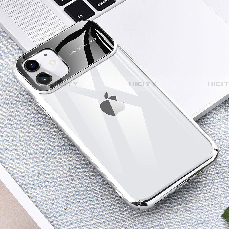 Cover Crystal Trasparente Rigida Cover S04 per Apple iPhone 11 Argento