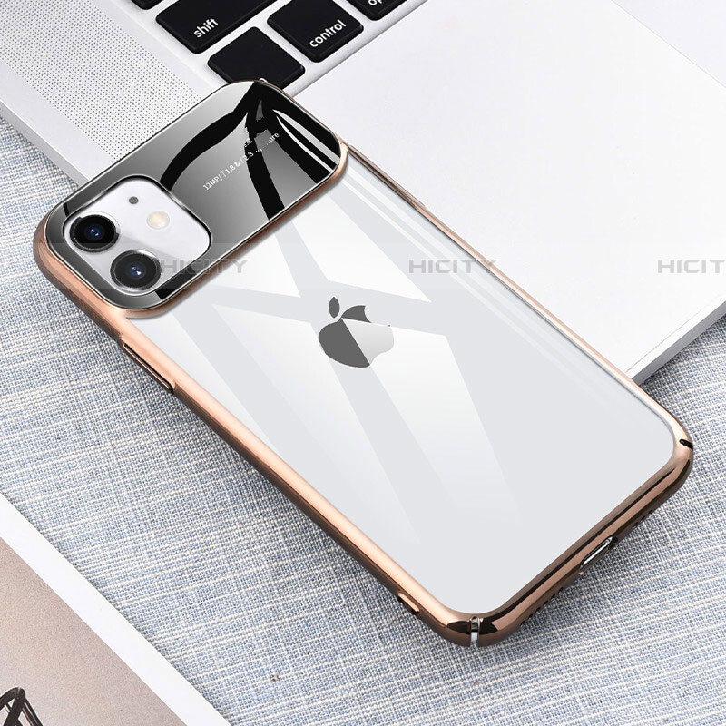 Cover Crystal Trasparente Rigida Cover S04 per Apple iPhone 11 Oro