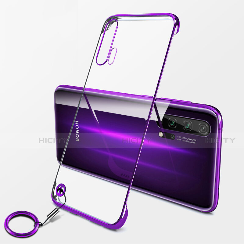 Cover Crystal Trasparente Rigida Cover S04 per Huawei Honor 20 Pro Viola