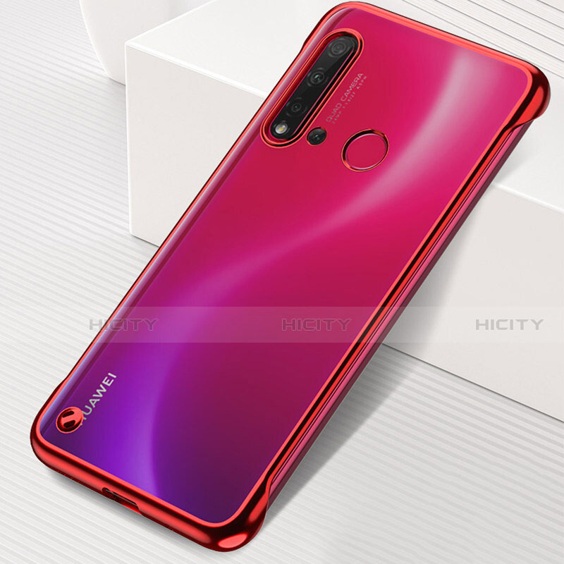 Cover Crystal Trasparente Rigida Cover S04 per Huawei Nova 5i Rosso