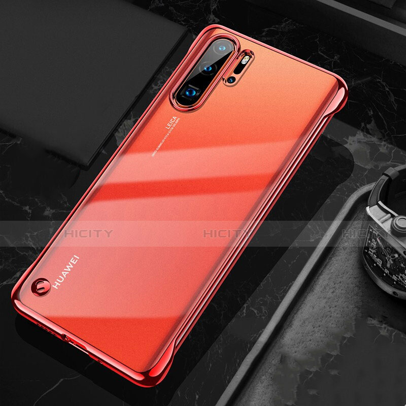 Cover Crystal Trasparente Rigida Cover S04 per Huawei P30 Pro New Edition Rosso