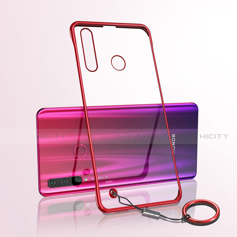 Cover Crystal Trasparente Rigida Cover S05 per Huawei Honor 20 Lite Rosso