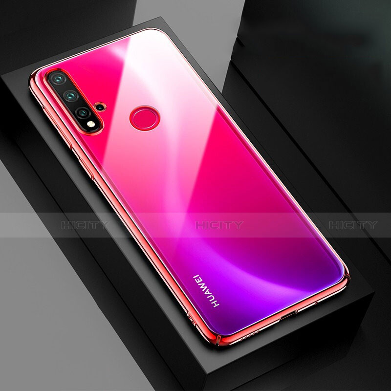 Cover Crystal Trasparente Rigida Cover S05 per Huawei Nova 5i Rosso