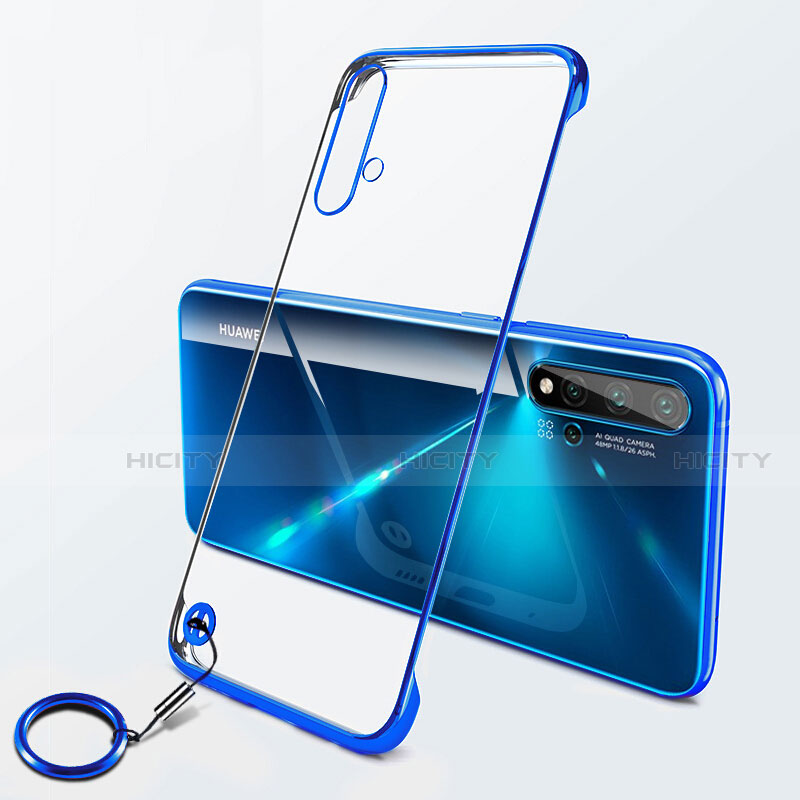 Cover Crystal Trasparente Rigida Cover S06 per Huawei Nova 5 Blu