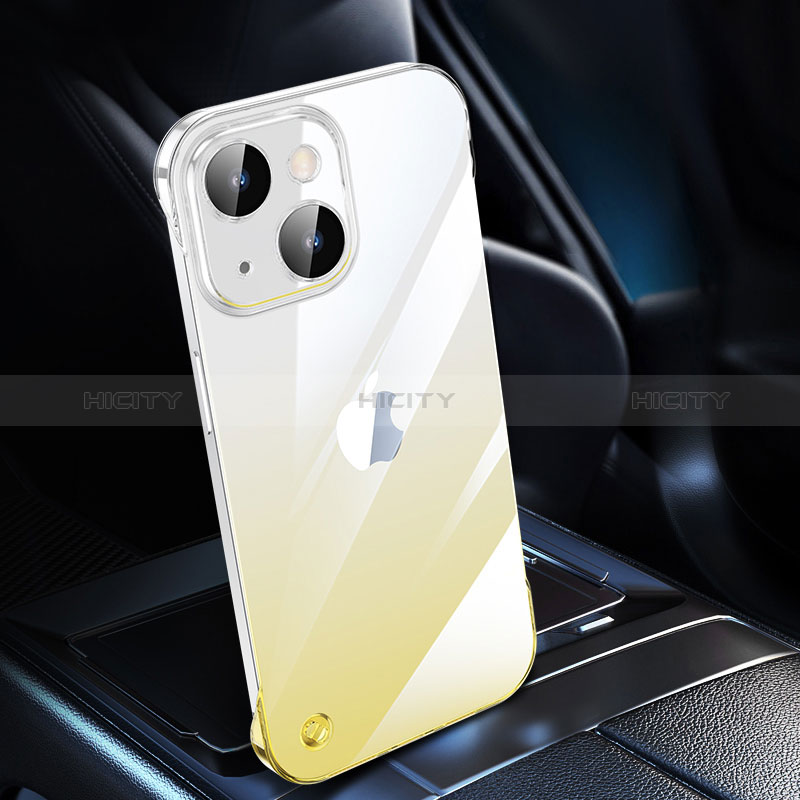 Cover Crystal Trasparente Rigida Cover Sfumato QC2 per Apple iPhone 14 Giallo