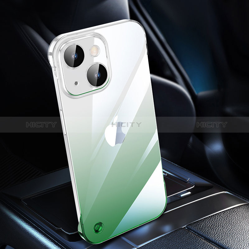 Cover Crystal Trasparente Rigida Cover Sfumato QC2 per Apple iPhone 15 Plus Verde