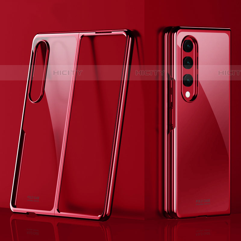 Cover Crystal Trasparente Rigida Cover Z01 per Samsung Galaxy Z Fold4 5G Rosso