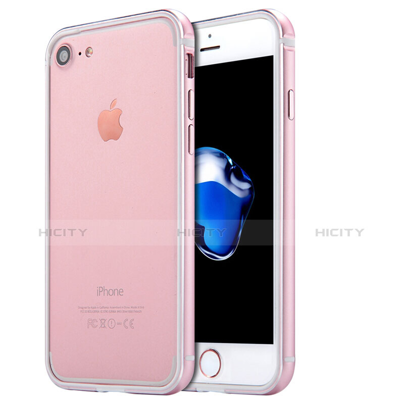 Cover Lusso Alluminio Laterale per Apple iPhone 8 Oro Rosa