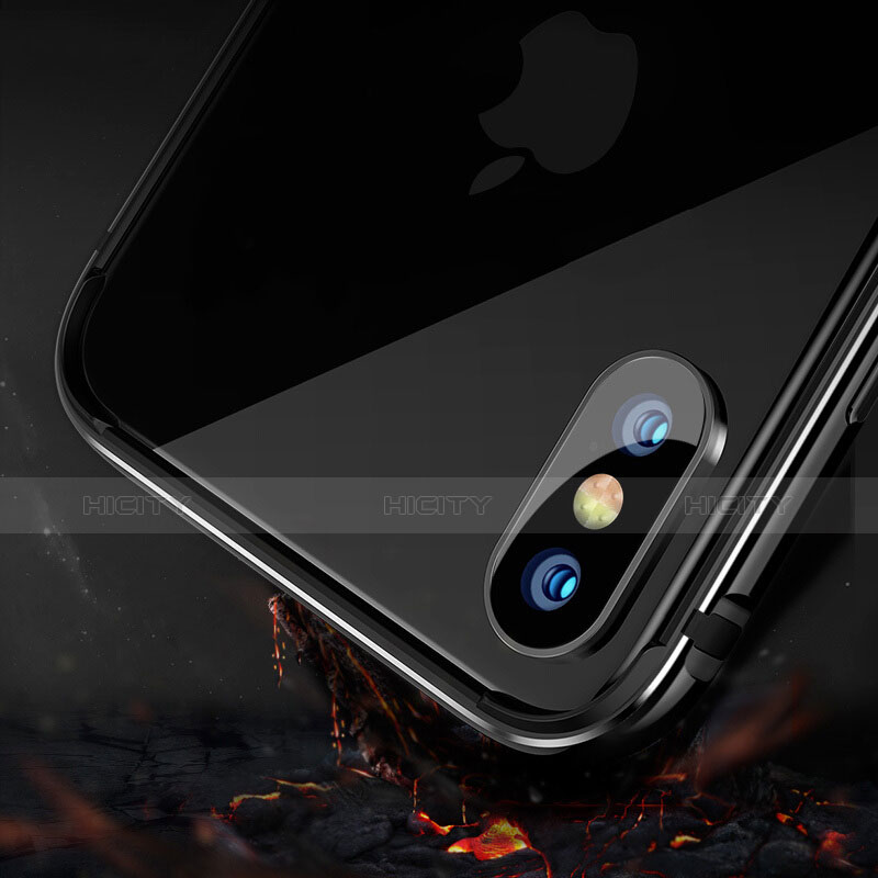 Cover Lusso Alluminio Laterale per Apple iPhone X Nero