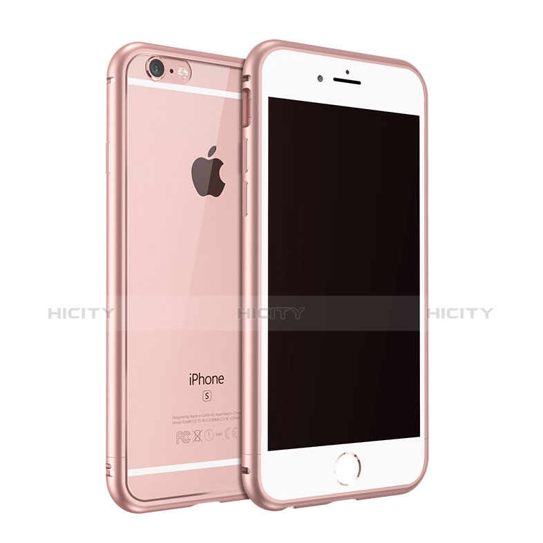 Cover Lusso Laterale Alluminio per Apple iPhone 6S Plus Oro Rosa