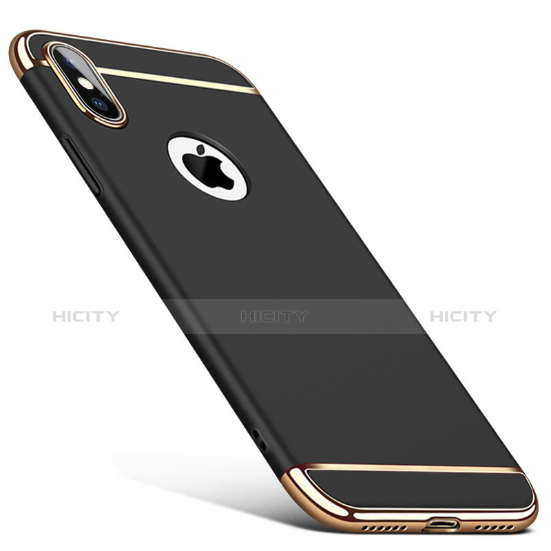 Cover Lusso Metallo Laterale e Plastica C01 per Apple iPhone Xs Nero