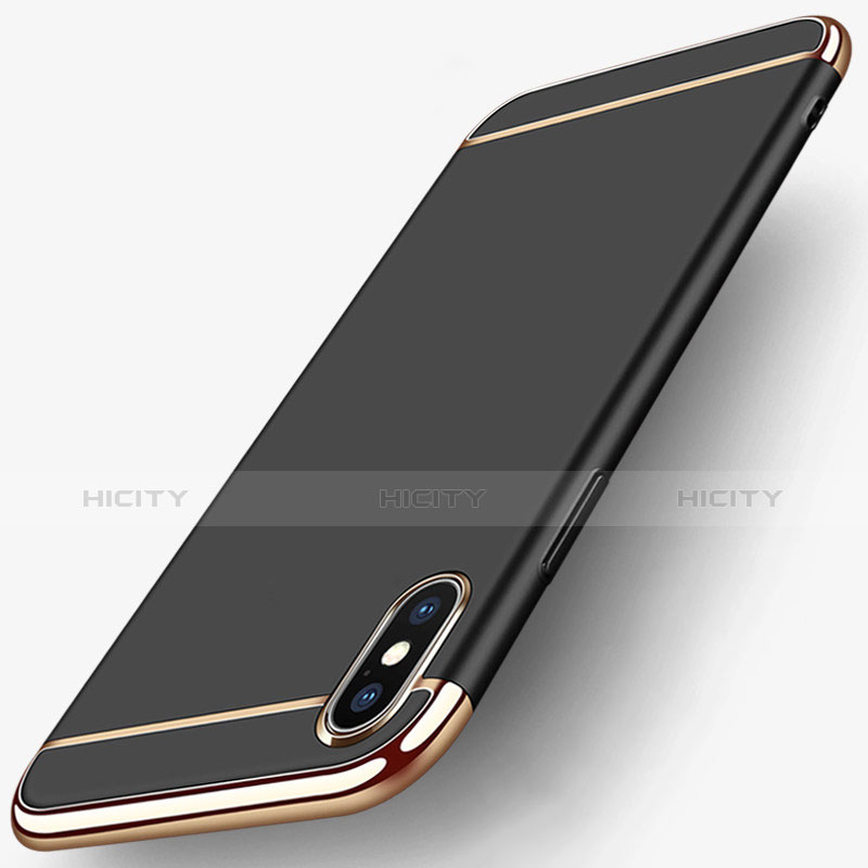 Cover Lusso Metallo Laterale e Plastica C02 per Apple iPhone Xs Max Nero