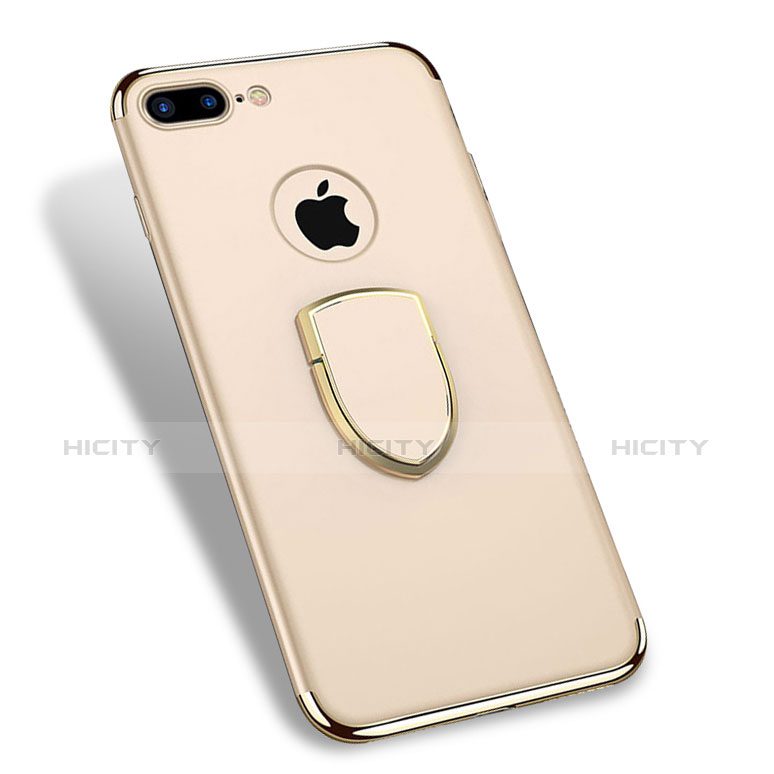 Cover Lusso Metallo Laterale e Plastica con Anello Supporto A03 per Apple iPhone 7 Plus Oro