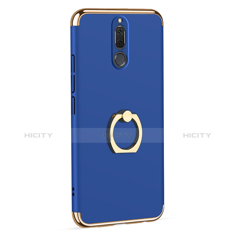 Cover Lusso Metallo Laterale e Plastica con Anello Supporto per Huawei Mate 10 Lite Blu