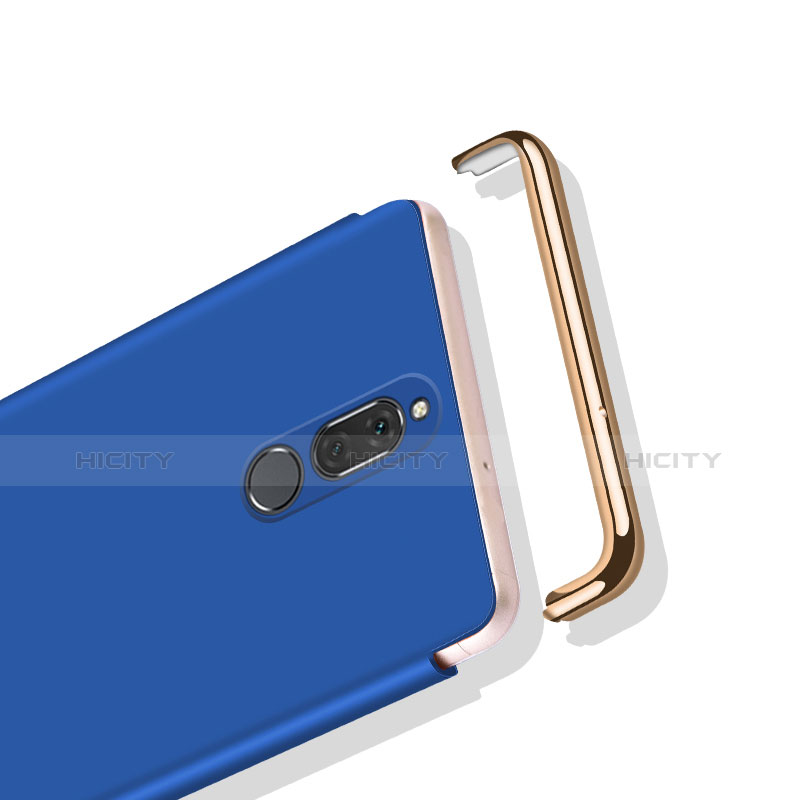 Cover Lusso Metallo Laterale e Plastica con Anello Supporto per Huawei Mate 10 Lite Blu