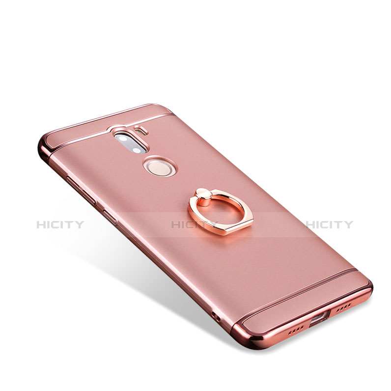 Cover Lusso Metallo Laterale e Plastica con Anello Supporto per Xiaomi Mi 5S Plus Oro Rosa