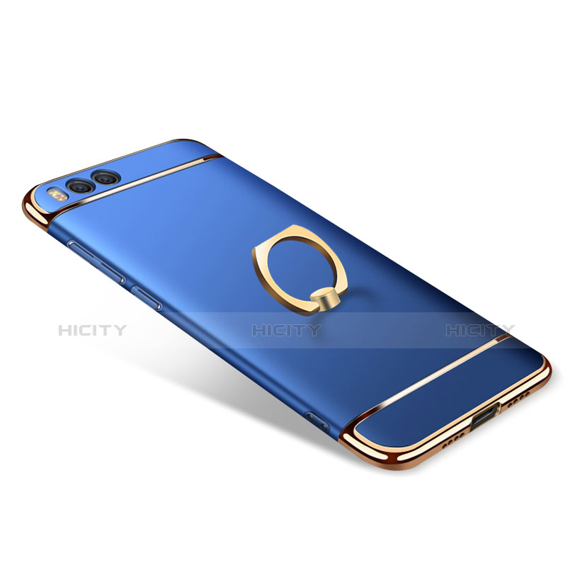 Cover Lusso Metallo Laterale e Plastica con Anello Supporto per Xiaomi Mi 6 Blu