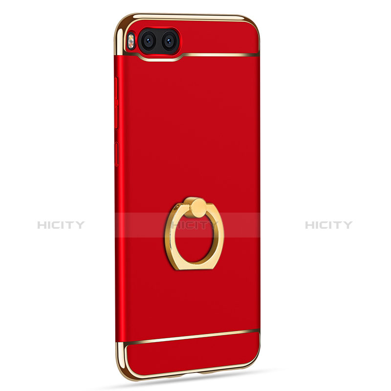 Cover Lusso Metallo Laterale e Plastica con Anello Supporto per Xiaomi Mi Note 3 Rosso