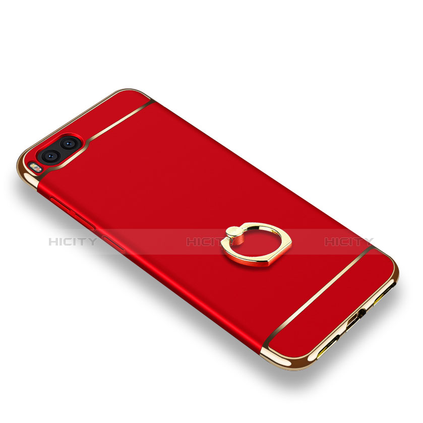 Cover Lusso Metallo Laterale e Plastica con Anello Supporto per Xiaomi Mi Note 3 Rosso