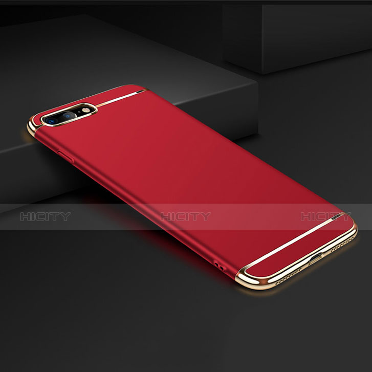 Cover Lusso Metallo Laterale e Plastica F01 per Apple iPhone 7 Plus Rosso